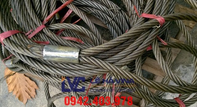 cáp thép. cáp thép bấm chì, cap thep bam chi, sling cap thep
