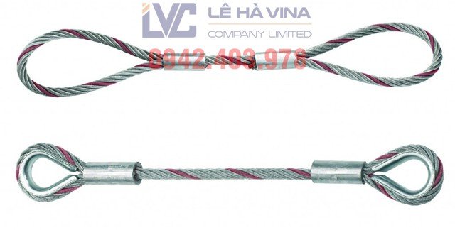 Cáp cẩu, cáp cẩu làm sling nâng hàng, Sling cáp bấm chì, Quy trình dùng cáp cẩu làm sling nâng hàng, Công ty TNHH Lê Hà ViNa, Lê Hà ViNa, cáp thép