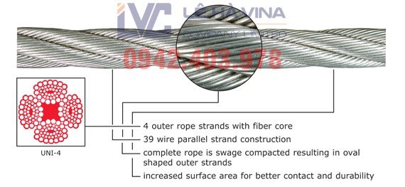 Công ty TNHH Lê Hà ViNa, Cáp khoan cọc nhồi, cáp thép, Cáp khoan cọc nhồi 4x39, cáp thép chịu lực, Lê Hà ViNa, cáp khoan