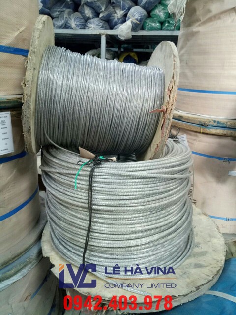 cáp bọc nhựa, cáp thép bọc nhựa, cáp thép, cáp thép xây dựng, cáp bọc nhựa có đầu bấm chì