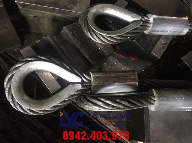 Sling cáp thép, cáp thép kẹp chì, sling cáp, cáp thép, cáp thép Lê Hà