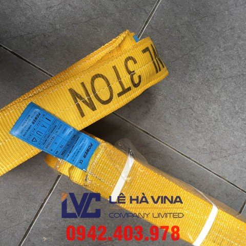 cáp vải, cáp vải cẩu hàng, cáp vải cẩu hàng 3 tấn, thông số kỹ thuật cáp vải, Cáp vải