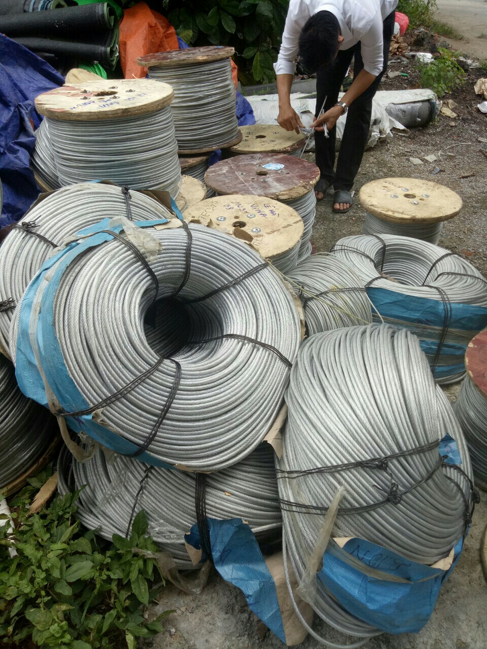 Cáp 10, Cáp 10 bọc nhựa, Cáp 10mm bọc nhựa, Cáp thép bọc nhựa