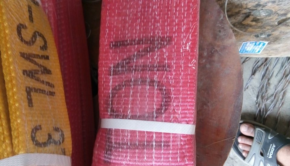 Cáp vải cẩu hàng bản dẹt Hàn Quốc 5 tấn, Cáp vải cẩu hàng bản dẹt Hàn Quốc, Cáp vải cẩu hàng bản dẹt, Cáp vải cẩu hàng, Cáp vải, Cấu tạo của cáp vải cẩu hàng, ma ní, tăng đơ, khóa cáp