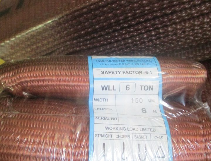 Cáp vải cẩu hàng bản dẹt 6 tấn, Cáp vải bản dẹt 6 tấn, Cáp vải cẩu hàng, Dây cáp vải bản dẹt 6 tấn