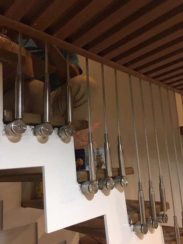 Cáp treo, Cáp treo cầu thang, Cáp treo inox, Dây cáp treo inox cầu thang, Dây cáp treo inox cầu thang tại Đà Nẵng, Lắp cáp treo cầu thang