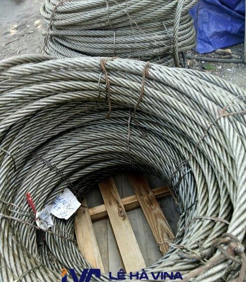 Cáp thép mạ kẽm 28mm, Cáp thép mạ kẽm phi 28, cáp thép mạ kẽm, Giá của cáp thép mạ kẽm, Lê Hà Vina