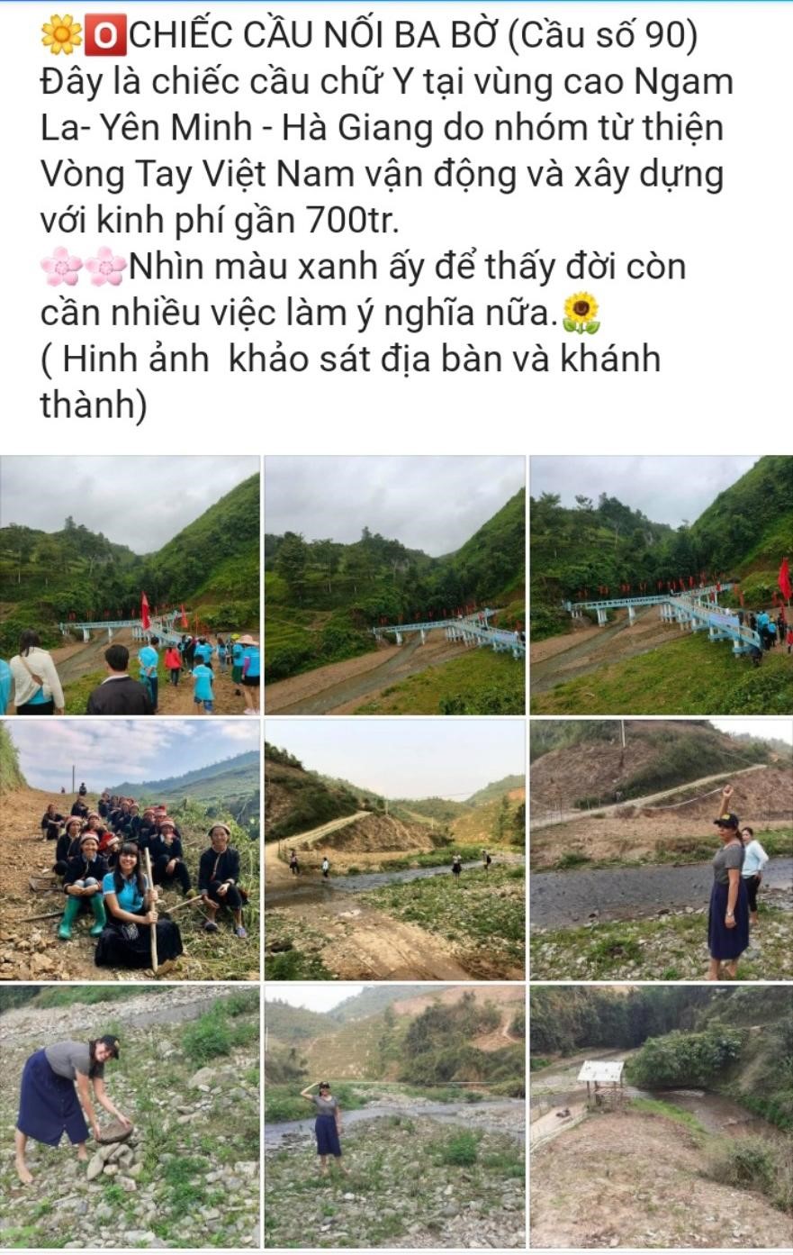 Công ty Lê Hà Vina, xây cầu tình nguyện, cầu chữ Y, Cây cầu, từ thiện Vòng Tay Việt Nam