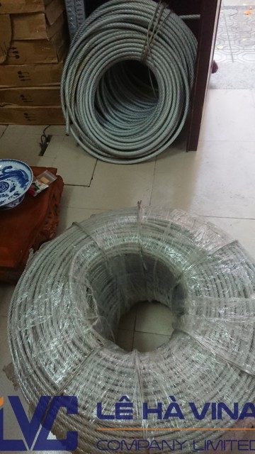 Cáp bọc nhựa, Cáp inox, Lê Hà Vina, Cáp bọc nhựa D16, Mua cáp bọc nhựa, cáp thép bọc nhựa, cáp thép inox, công ty Lê Hà Vina