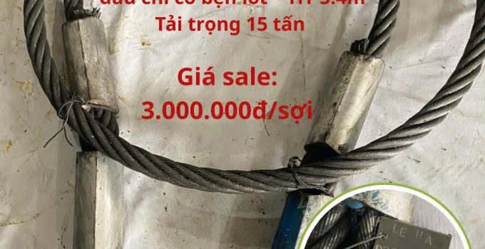 Gia Công Sling Cáp Thép, Sling Cáp Thép, Sling Cáp Thép 2 Đầu Mắt Cứng, Sling cáp thép mắt cứng, Wire Rope Sling,