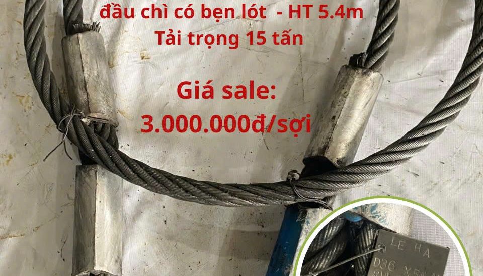 Gia Công Sling Cáp Thép, Sling Cáp Thép, Sling Cáp Thép 2 Đầu Mắt Cứng, Sling cáp thép mắt cứng, Wire Rope Sling,